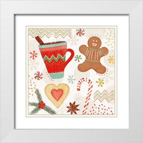 Sweet Treats II White Modern Wood Framed Art Print with Double Matting by Charron, Veronique