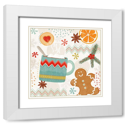 Sweet Treats III White Modern Wood Framed Art Print with Double Matting by Charron, Veronique