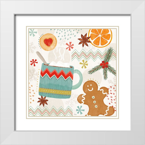 Sweet Treats III White Modern Wood Framed Art Print with Double Matting by Charron, Veronique