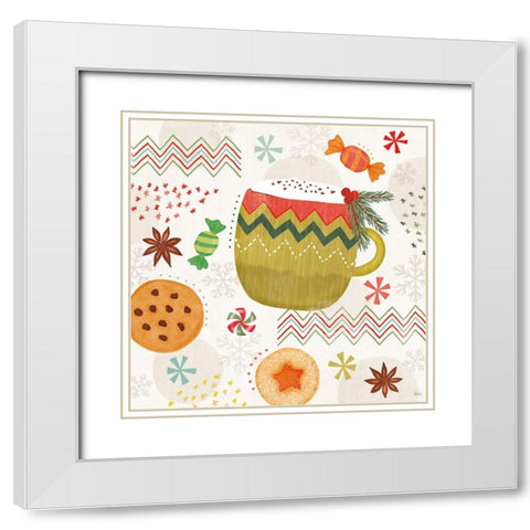 Sweet Treats V White Modern Wood Framed Art Print with Double Matting by Charron, Veronique