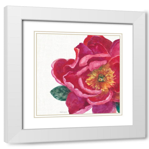Floral Drama IX White Modern Wood Framed Art Print with Double Matting by Grove, Beth