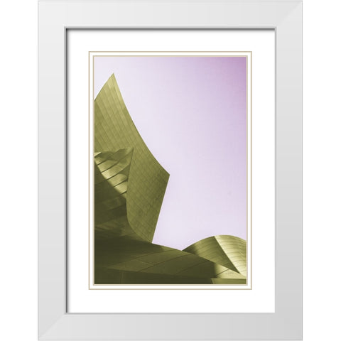 Skyscraper I Bright White Modern Wood Framed Art Print with Double Matting by Aledanda