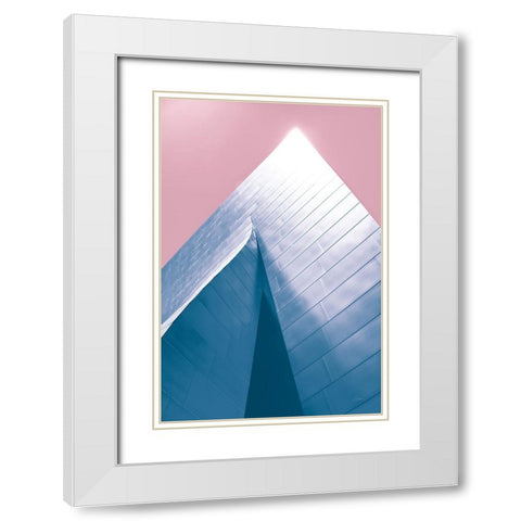 Skyscraper III Bright White Modern Wood Framed Art Print with Double Matting by Aledanda