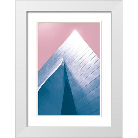 Skyscraper III Bright White Modern Wood Framed Art Print with Double Matting by Aledanda