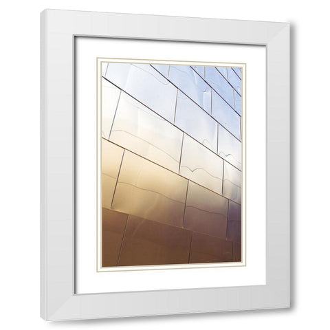 Skyscraper IV Bright White Modern Wood Framed Art Print with Double Matting by Aledanda