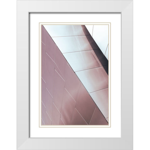 Skyscaper VI Bright White Modern Wood Framed Art Print with Double Matting by Aledanda