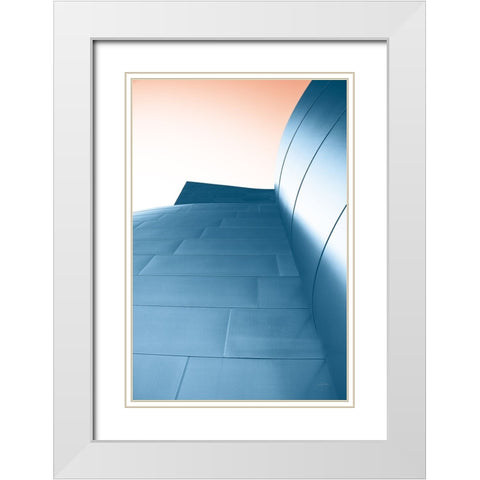 Skyscaper VIII Bright White Modern Wood Framed Art Print with Double Matting by Aledanda