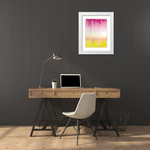 Dip Dye I Bright White Modern Wood Framed Art Print with Double Matting by Schlabach, Sue