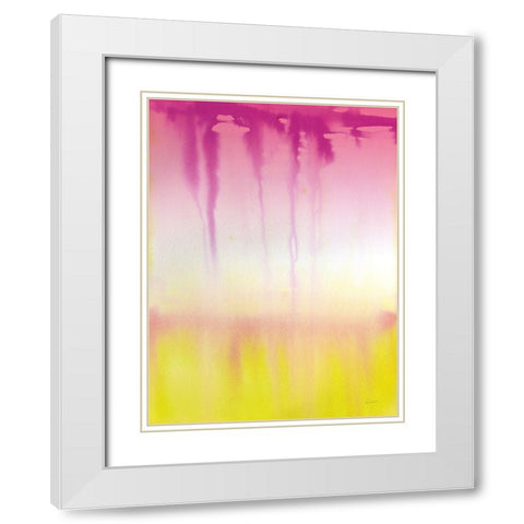 Dip Dye I Bright White Modern Wood Framed Art Print with Double Matting by Schlabach, Sue