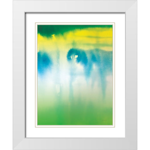 Dip Dye III Bright White Modern Wood Framed Art Print with Double Matting by Schlabach, Sue