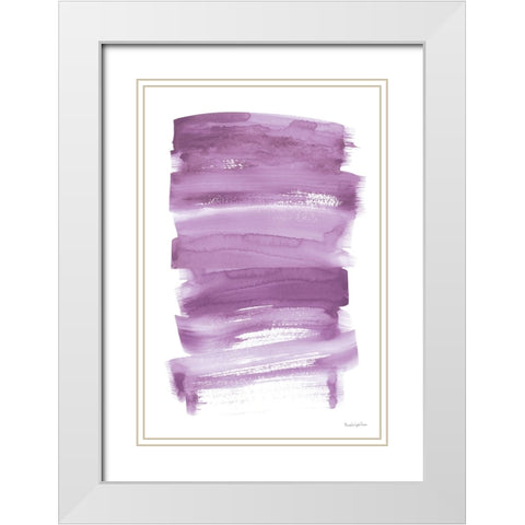 Bold Neon IV White Modern Wood Framed Art Print with Double Matting by Charro, Mercedes Lopez