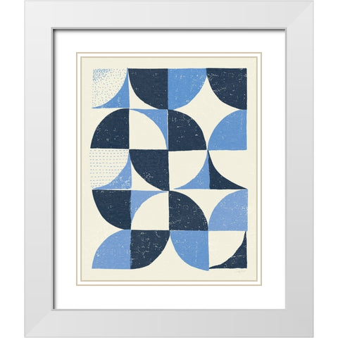 Colorful Night Sky II Blue White Modern Wood Framed Art Print with Double Matting by Prahl, Courtney