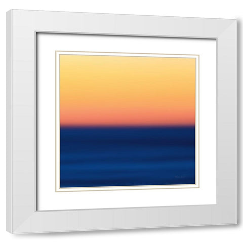Fire Water Light White Modern Wood Framed Art Print with Double Matting by Gendreau, Katherine
