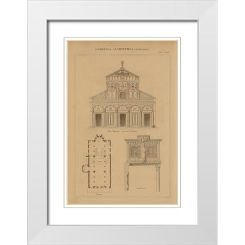 Architecture of Italy White Modern Wood Framed Art Print with Double Matting by Wild Apple Portfolio