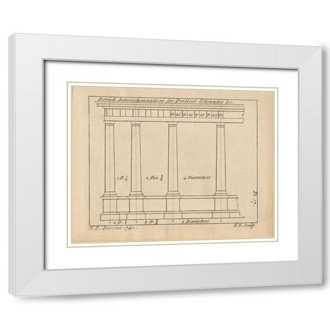 Architectural Drawings V White Modern Wood Framed Art Print with Double Matting by Wild Apple Portfolio