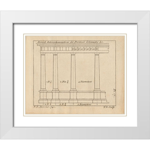 Architectural Drawings V White Modern Wood Framed Art Print with Double Matting by Wild Apple Portfolio