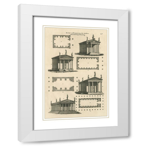 Dutch Architectural I White Modern Wood Framed Art Print with Double Matting by Wild Apple Portfolio