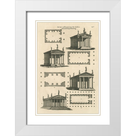 Dutch Architectural I White Modern Wood Framed Art Print with Double Matting by Wild Apple Portfolio