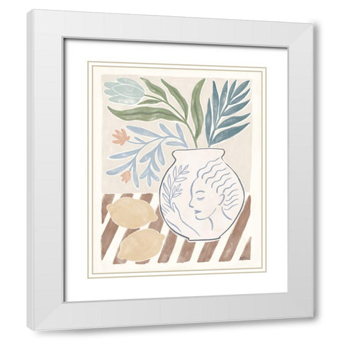 Cyprus IV Neutral White Modern Wood Framed Art Print with Double Matting by Penner, Janelle