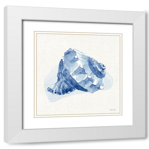 Seaside X Blue White Modern Wood Framed Art Print with Double Matting by Grove, Beth