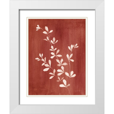 Simple Nature II Burgundy White Modern Wood Framed Art Print with Double Matting by Nai, Danhui