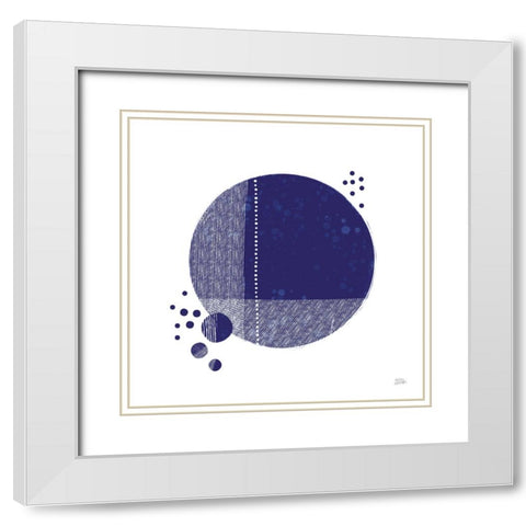 Tribeca I Indigo White Modern Wood Framed Art Print with Double Matting by Averinos, Melissa