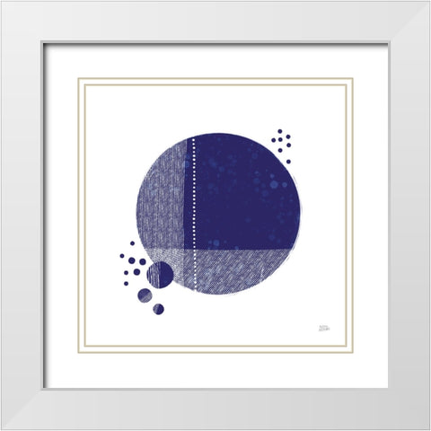 Tribeca I Indigo White Modern Wood Framed Art Print with Double Matting by Averinos, Melissa