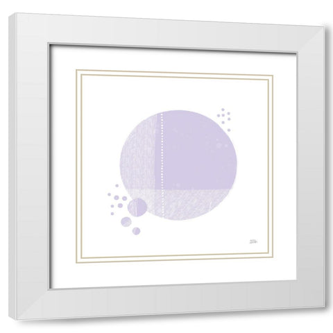 Tribeca I Purple White Modern Wood Framed Art Print with Double Matting by Averinos, Melissa