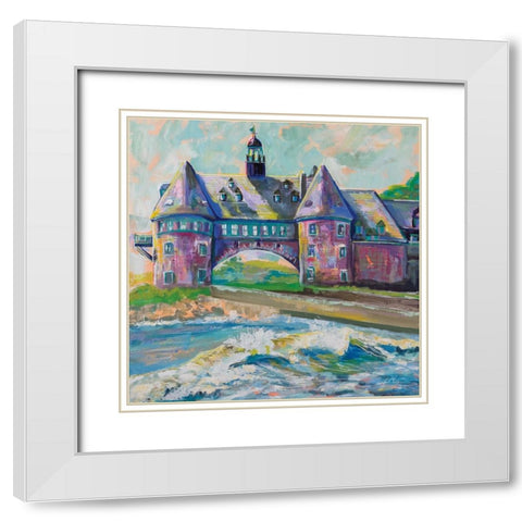 Coastal Towers White Modern Wood Framed Art Print with Double Matting by Vertentes, Jeanette