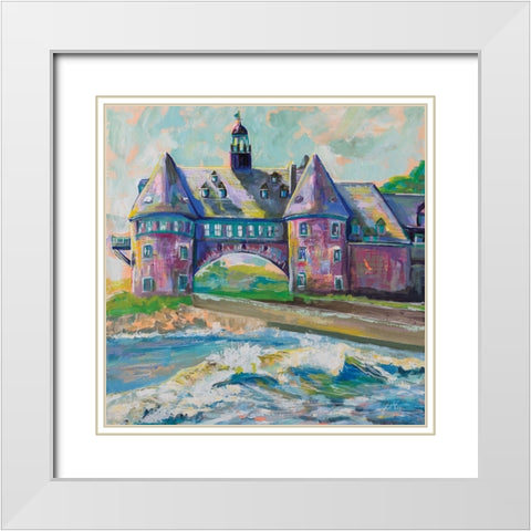 Coastal Towers White Modern Wood Framed Art Print with Double Matting by Vertentes, Jeanette