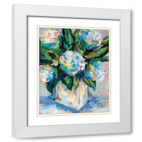 White Wash White Modern Wood Framed Art Print with Double Matting by Vertentes, Jeanette