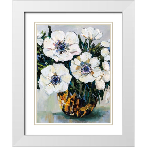 Fall Festive White White Modern Wood Framed Art Print with Double Matting by Vertentes, Jeanette