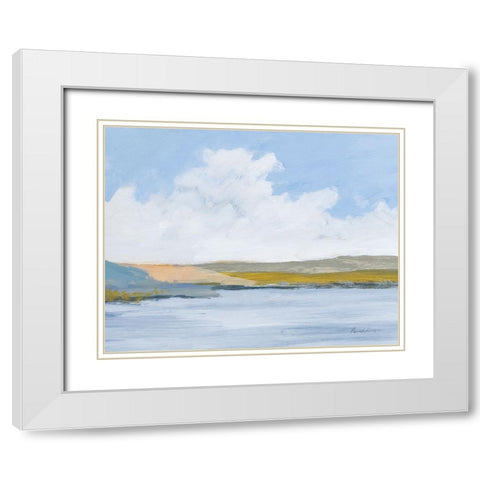 The River White Modern Wood Framed Art Print with Double Matting by Munger, Pamela
