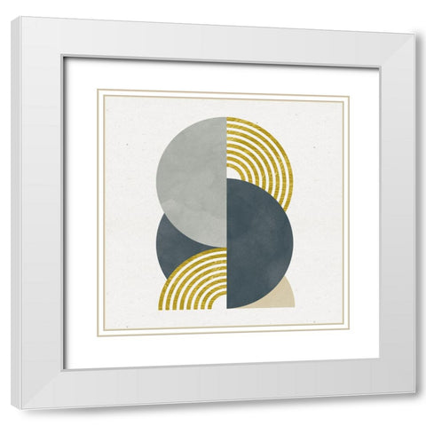 Deco Glam I Sq White Modern Wood Framed Art Print with Double Matting by Hershey, Moira