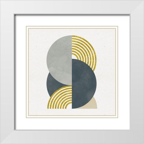 Deco Glam I Sq White Modern Wood Framed Art Print with Double Matting by Hershey, Moira