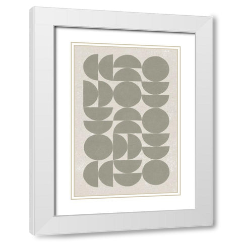 Make it Mod I v2 White Modern Wood Framed Art Print with Double Matting by Hershey, Moira