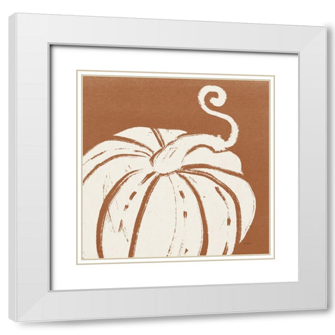 Autumn Tones VI Dark Orange White Modern Wood Framed Art Print with Double Matting by Tavoletti, Anne