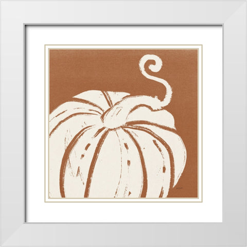 Autumn Tones VI Dark Orange White Modern Wood Framed Art Print with Double Matting by Tavoletti, Anne