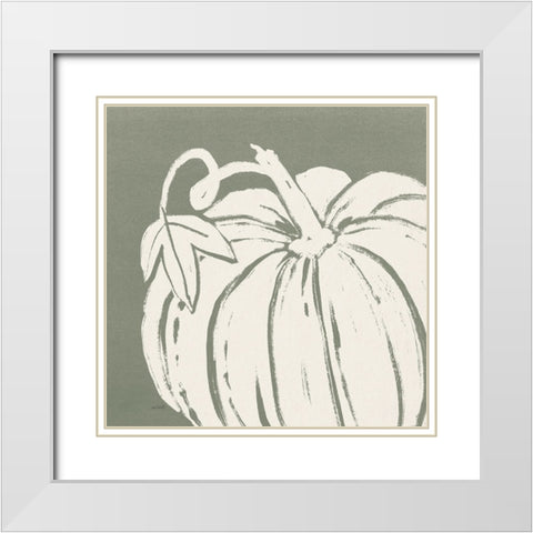 Autumn Tones VII Chalk Green White Modern Wood Framed Art Print with Double Matting by Tavoletti, Anne