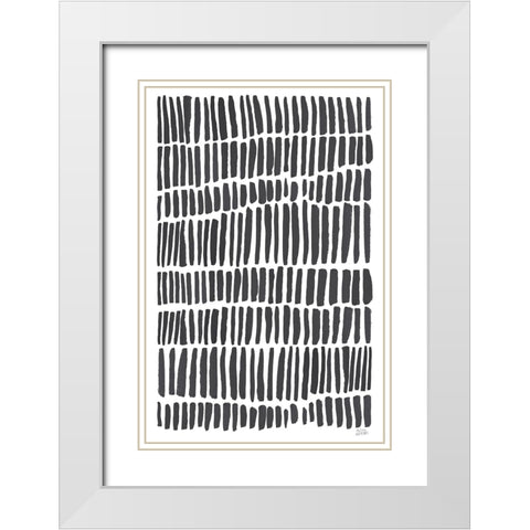 Strokes of Luck White Modern Wood Framed Art Print with Double Matting by Averinos, Melissa