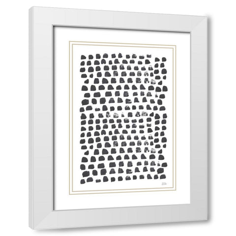 Drops of Kindness White Modern Wood Framed Art Print with Double Matting by Averinos, Melissa