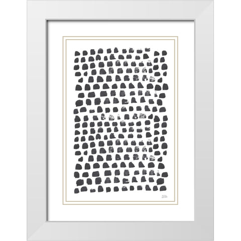 Drops of Kindness White Modern Wood Framed Art Print with Double Matting by Averinos, Melissa