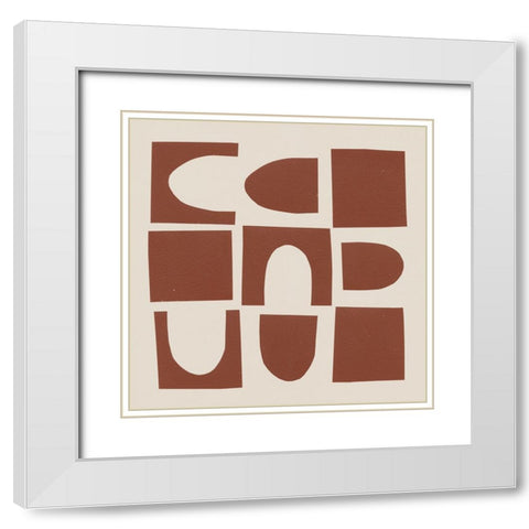 Topsy Turvy I White Modern Wood Framed Art Print with Double Matting by Wild Apple Portfolio