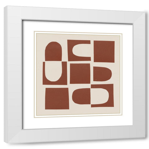 Topsy Turvy II White Modern Wood Framed Art Print with Double Matting by Wild Apple Portfolio