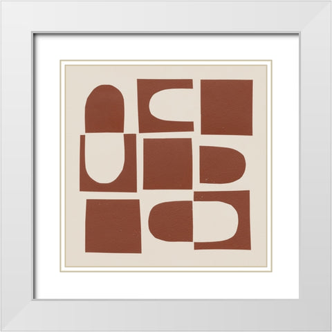 Topsy Turvy II White Modern Wood Framed Art Print with Double Matting by Wild Apple Portfolio