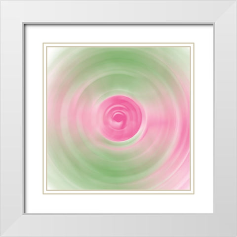 Twirling Garden I White Modern Wood Framed Art Print with Double Matting by Wild Apple Portfolio