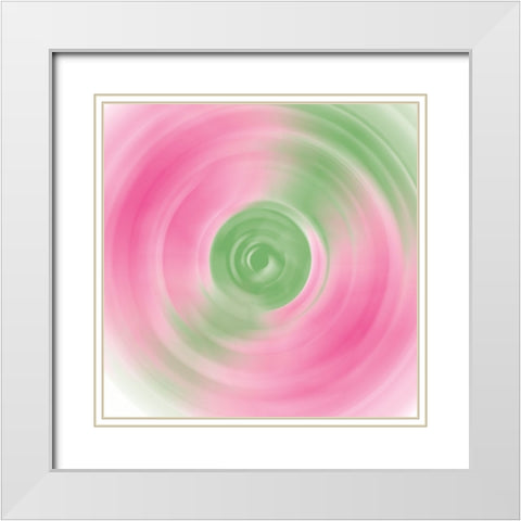 Twirling Garden II White Modern Wood Framed Art Print with Double Matting by Wild Apple Portfolio