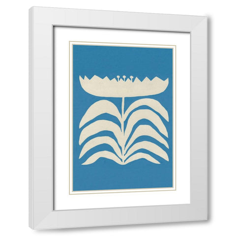 Delighted II Blue Vertical White Modern Wood Framed Art Print with Double Matting by Hershey, Moira
