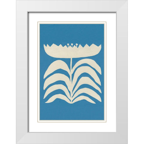 Delighted II Blue Vertical White Modern Wood Framed Art Print with Double Matting by Hershey, Moira
