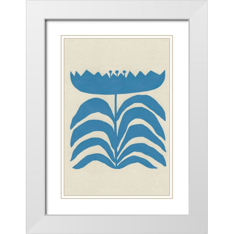 Delighted III Blue Vertical White Modern Wood Framed Art Print with Double Matting by Hershey, Moira